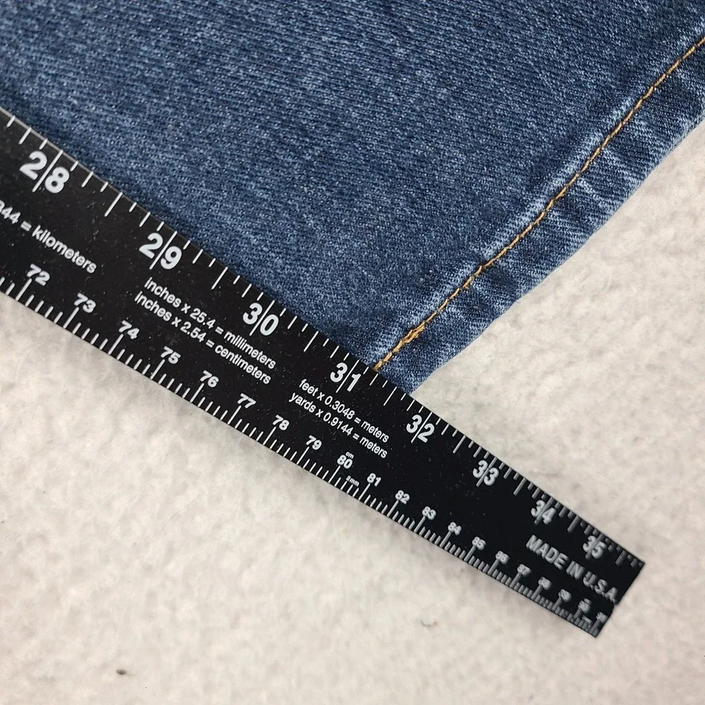 Levi's 505 Jeans Mens 32x32 Blue Regular Fit Straight Leg Dark Wash Denim